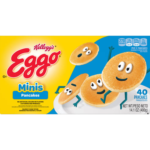 Kelloggs Eggo Mini Buttermilk Pancakes, 40 per pack -- 8 packs per case