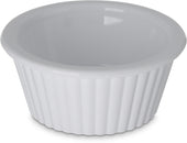 Carlisle RAMEKIN FLUTED SAN PLASTIC WHITE 1 OZ