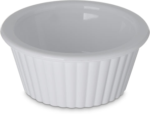 Carlisle RAMEKIN FLUTED SAN PLASTIC WHITE 1 OZ
