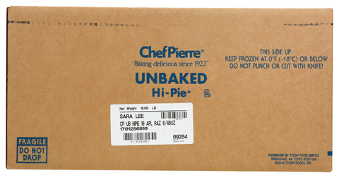Sara Lee Chef Pierre Unbaked Apple Raspberry Hi Pie, 10 inch -- 6 per case.