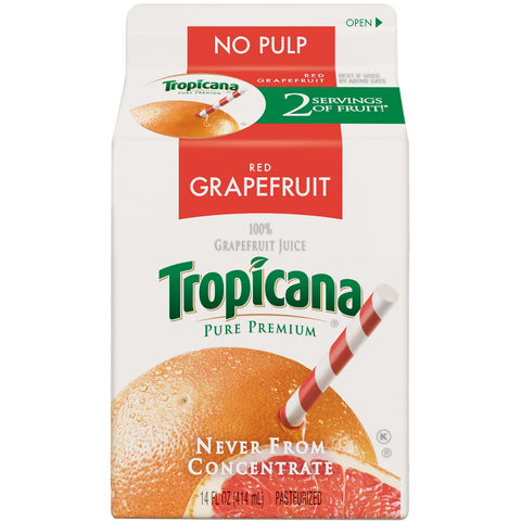 Tropicana Pure Premium JUICE GRAPEFRUIT RUBY RED PURE PREMIUM SINGLE SERVE CARTON