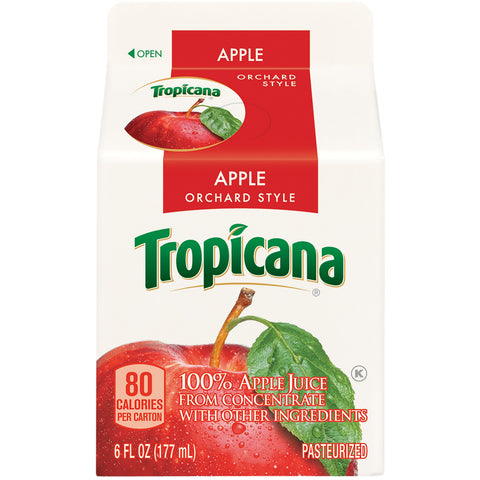 Tropicana JUICE APPLE SINGLE SERVE CARTON
