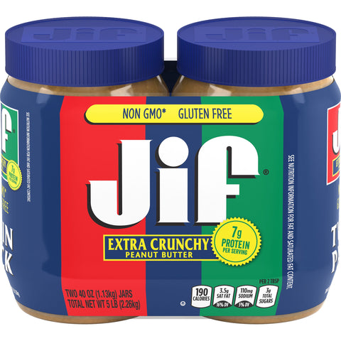 Jif® PEANUT BUTTER CRUNCHY TWIN PACK