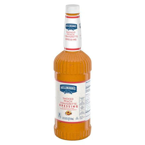 Hellmann's Smoked Peach Vinaigrette Salad Dressing Salad Bar Bottle, 32 ounce -- 6 per case