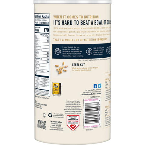 Quaker® OAT STEEL CUT QUICK
