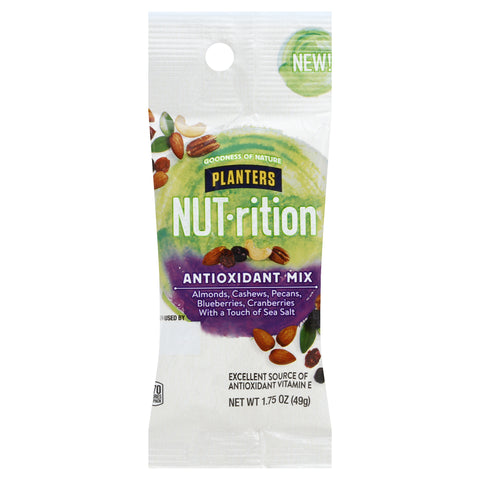 Planters Nut Rition Antioxidant Mix Snack Nuts, 1.75 Ounce -- 30 per case.