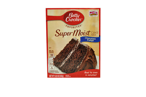 Betty Crocker Supermoist Chocolate Fudge Cake Mix, 15.25 Ounce -- 12 per case.