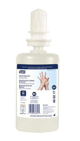 Tork Unscented Premium Alcohol Foam Hand Sanitizer, 1 Liter Bottle -- 6 per case