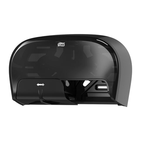 Tork Black High Capacity Bath Tissue Roll Dispenser for OptiCore, 16.62 x 5.25 x 9.93 inch