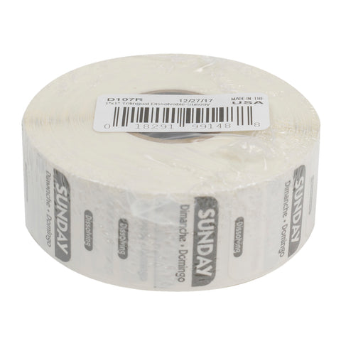 National Checking LABEL SUN 1X1 DISSOLVE-A-WAY