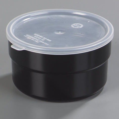 Carlisle CROCK SUPREME™ W/ LID BLACK 1.5 QT
