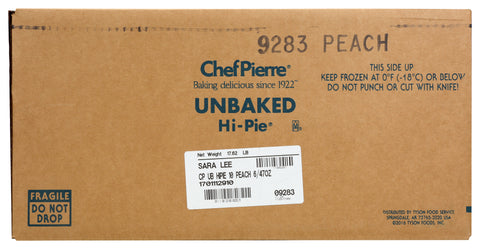 Pie Fruit Peach Hi Unbaked 10