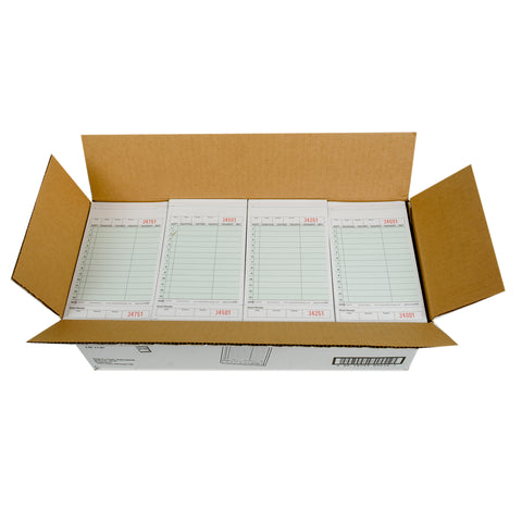 National Checking Company Carbonless Guest Check Board - 2 Part Green, 13 Line, 4.20 x 7.25 inch -- 2000 per case.
