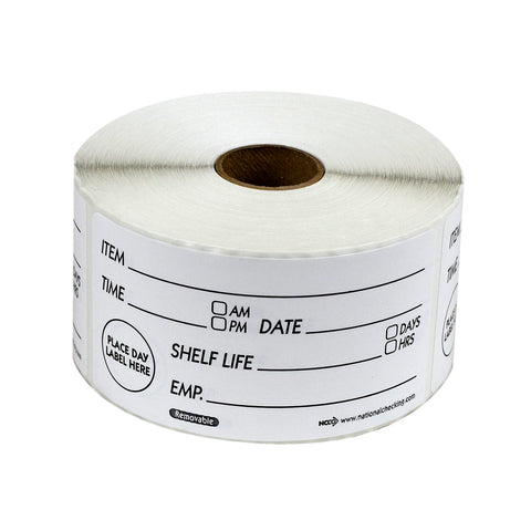 National Checking LABEL SHELF LIFE REMOVABLE 2X4