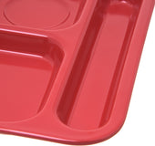 Carlisle TRAY SERVING 6-COMPARTMENT RIGHT HAND RED 14.5X10