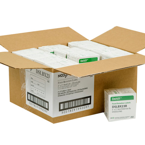 Label Food Rotation Shelf Life Dissolvable 2x3