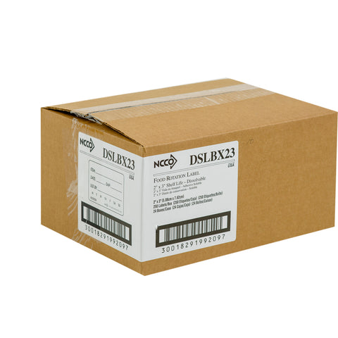 National Checking Rectangle Generic Shelf Life Dissolving Label, 2 x 3 inch -- 250 per case