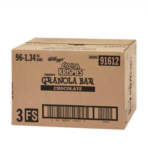 Kelloggs Cocoa Krispies Chocolate Chewy Cereal Bar, 1.34 Ounce - 24 per pack -- 4 packs per case.