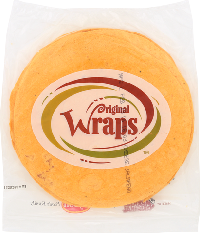 Mexican Original® TORTILLA WRAP FLOUR CHEESE JALAPEÑO PRESSED 12