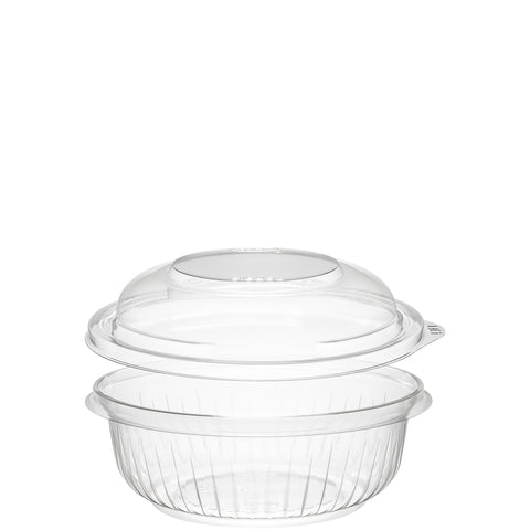 Bowl Plastic Clear W/ Dome Lid 12 Oz