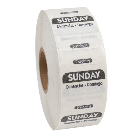 National Checking LABEL SUN 1X1 DISSOLVE-A-WAY