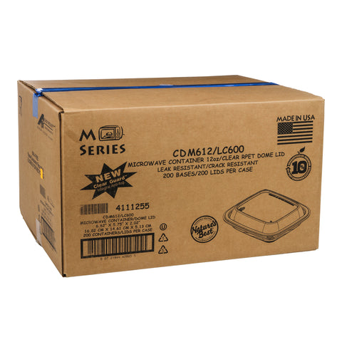 MicroRaves® CONTAINER PLASTIC RECTANGLE BLACK COMBO W/ CLEAR 12 OZ