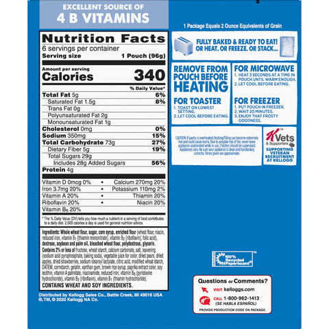 Pastry Pop-tarts® Made W/ Whole Grain Frosted Strawberry