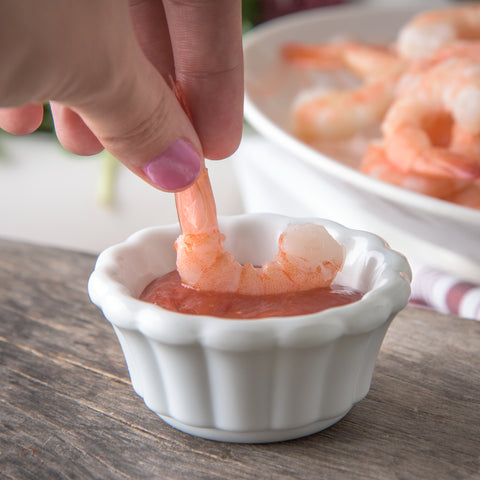 Carlisle RAMEKIN SCALLOPED MELAMINE WHITE 2 OZ