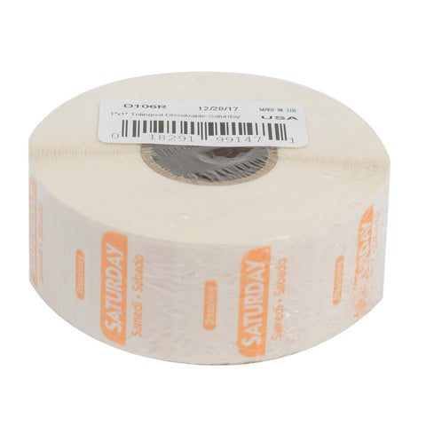 National Checking LABEL 1X1 SAT DSSLVBLE TRLNG ORG 1000 PER ROLL