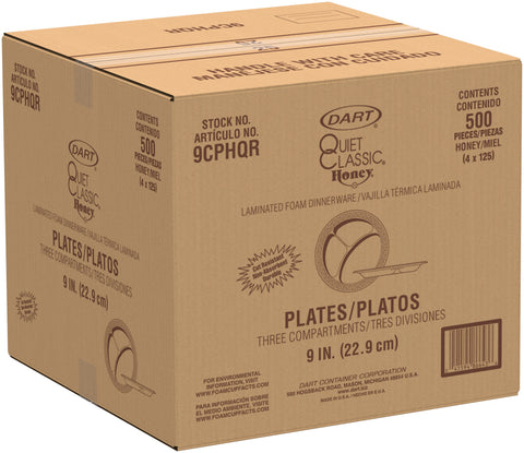 Plate Foam Laminated Honey 3-compartment 9