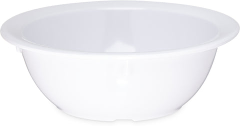 Carlisle BOWL NAPPIE RIMMED KINGLINE™ MELAMINE WHITE 12.5 OZ