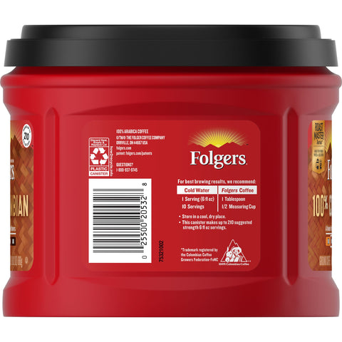 Folgers® COFFEE GROUND COLOMBIAN CANISTER
