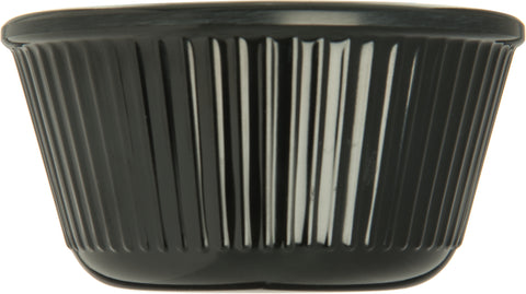 Carlisle RAMEKIN MELAMINE FLUTED BLACK 4 OZ
