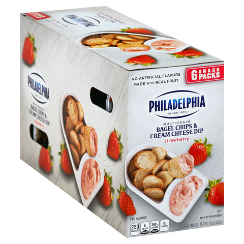 Philadelphia BAGEL CHIPS CREAM CHEESE DIP STRAWBERRY SNACKS