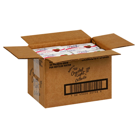 Crystal Light Raspberry On The Go Drink 120 Case .94 Pound