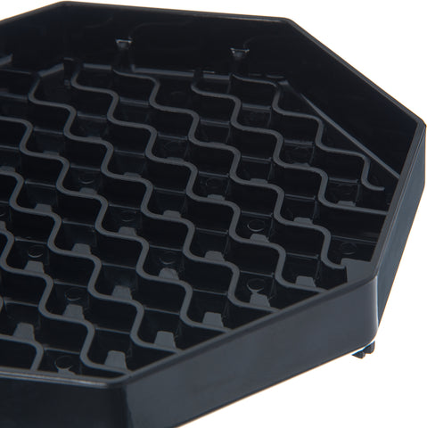 Tray Drip Plastic Black Octagonal 6