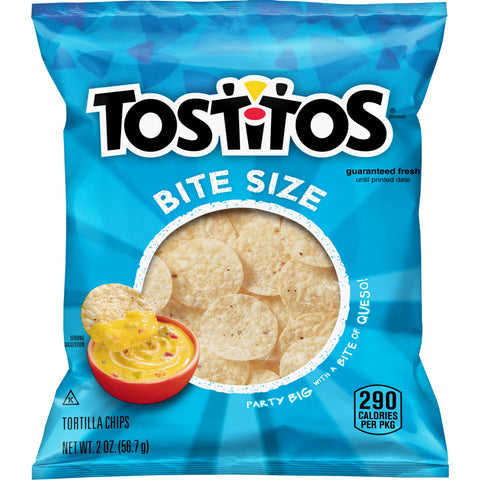 Tostitos Bite Size Tortilla Chips, 2 Ounce -- 64 per case.