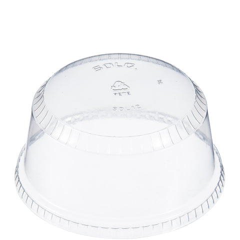 Solo® LID PLASTIC CLEAR DOME FLAT TOP