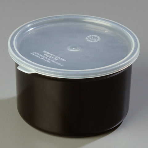 Carlisle CROCK POLY-TUF™ W/ LID BLACK 1.5 QT