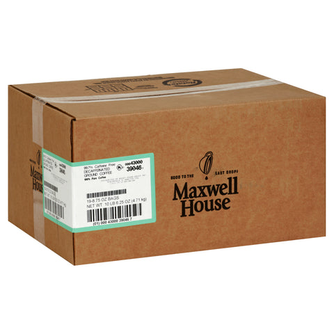 Maxwell House Decaffeinated Super High Yield Coffee - 8.75 oz. fractional pack, 19 packs per case