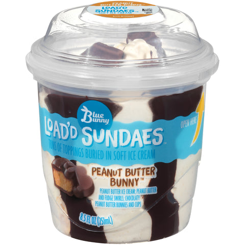 Blue Bunny ICE CREAM SUNDAE PEANUT BUTTER BUNNY CUP