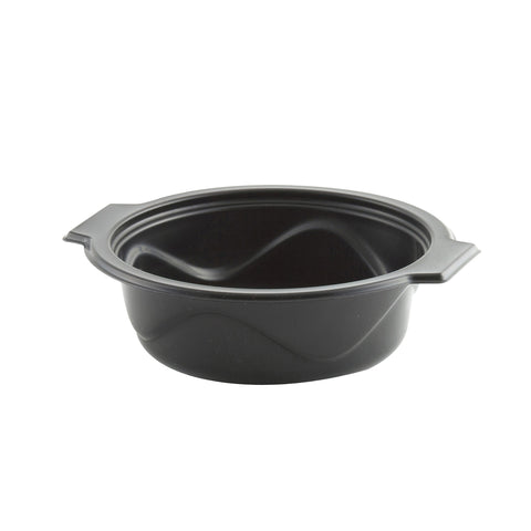 Bowl Plastic Black Microwavable W/ Handle M216-252 16 Oz