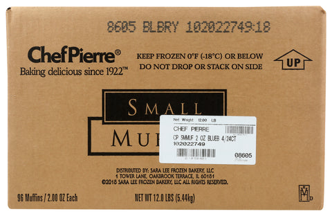 Chef Pierre Small Blueberry Muffin, 2.13 Ounce -- 96 per case.