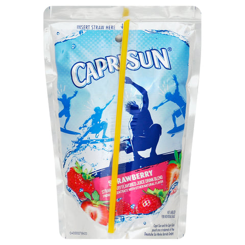 Capri Sun Strawberry Soft Juice Drink, 60 Fluid Ounce -- 4 per case.