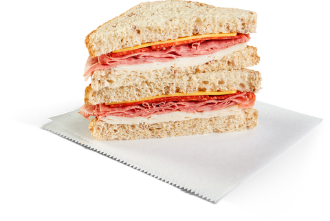Landshire® SANDWICH WEDGE CHICKEN PEPPERONI SALAMI & CHEESE HONEY BERRY WHEAT BREAD 10000002486