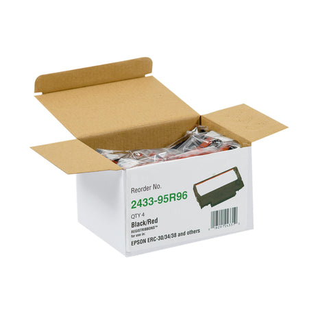 National Checking Black and Red Register Ribbon -- 96 per case.