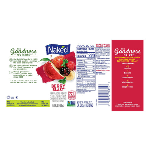 Naked Juice NAKED JCE BERRY BLAST   8/15.2 Z