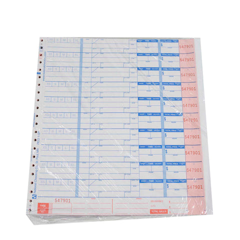 National Checking Company Carbonless Delivery Form - 4 Part White, 10 Order, 10.25 x 11 inch -- 300 per case.