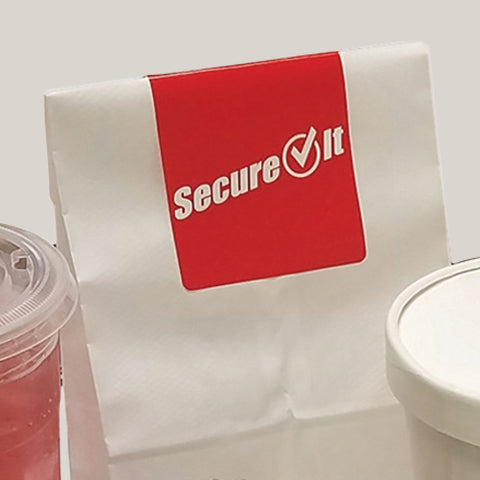 National Checking Secure It Red Permanent Label, 1.5 x 6 inch -- 20 per case