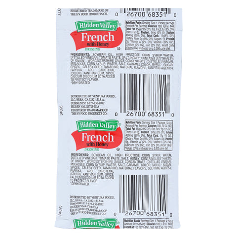 Dressing French Single Serve Packet